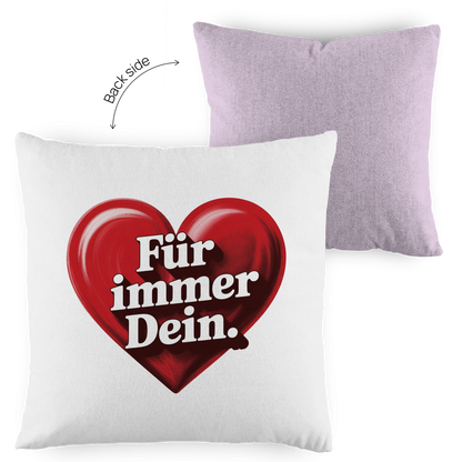 Kopfkissen zweifarbig „Für immer dein“ – Valentinstag Geschenk für Paare