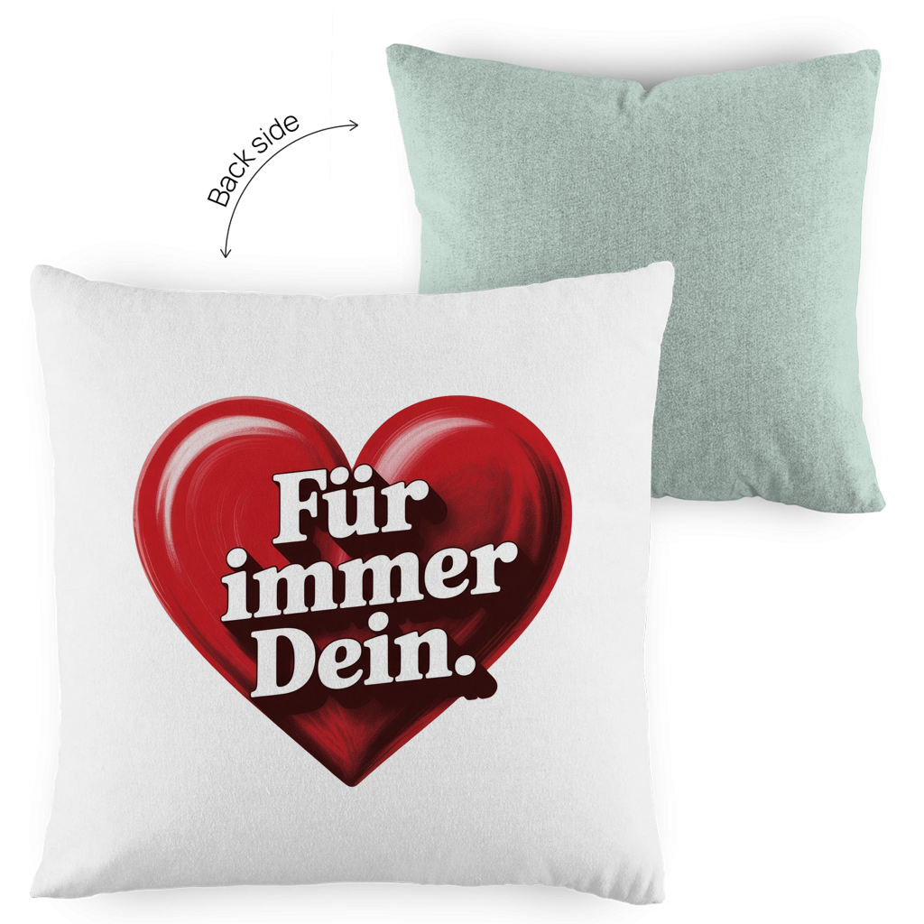 Kopfkissen zweifarbig „Für immer dein“ – Valentinstag Geschenk für Paare