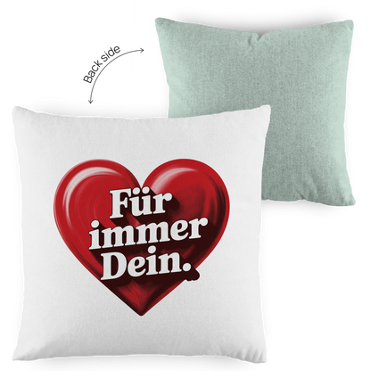 Kopfkissen zweifarbig „Für immer dein“ – Valentinstag Geschenk für Paare