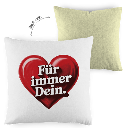 Kopfkissen zweifarbig „Für immer dein“ – Valentinstag Geschenk für Paare