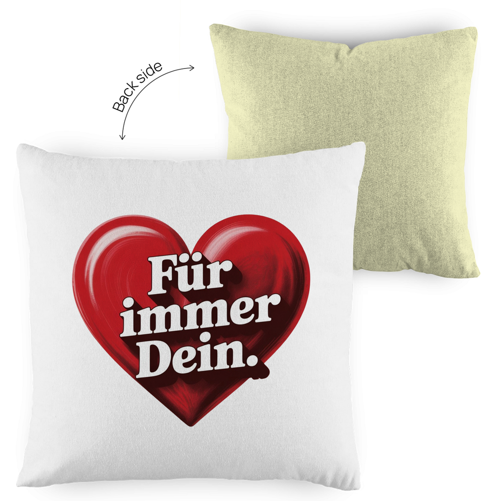 Kopfkissen zweifarbig „Für immer dein“ – Valentinstag Geschenk für Paare