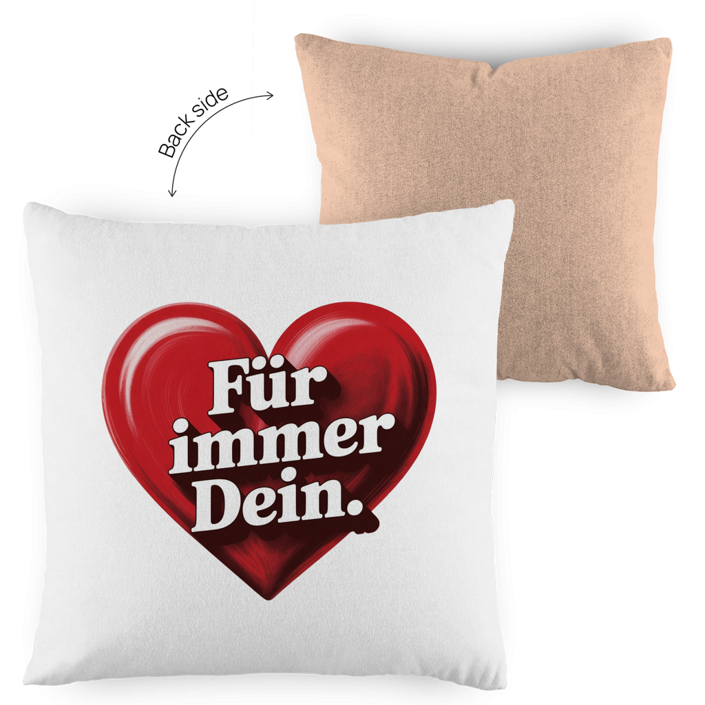 Kopfkissen zweifarbig „Für immer dein“ – Valentinstag Geschenk für Paare