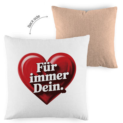 Kopfkissen zweifarbig „Für immer dein“ – Valentinstag Geschenk für Paare