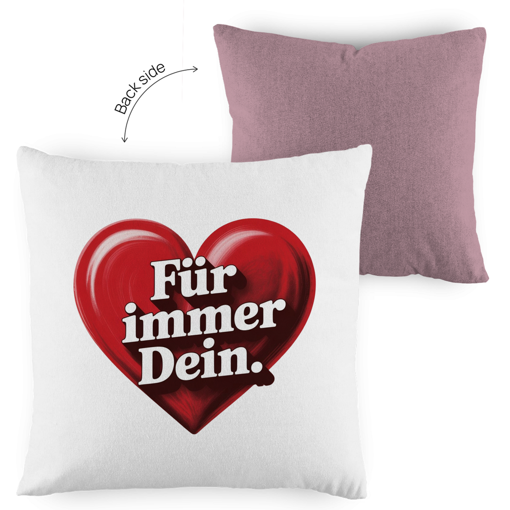 Kopfkissen zweifarbig „Für immer dein“ – Valentinstag Geschenk für Paare