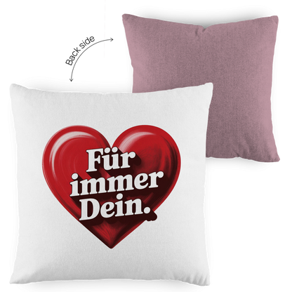 Kopfkissen zweifarbig „Für immer dein“ – Valentinstag Geschenk für Paare