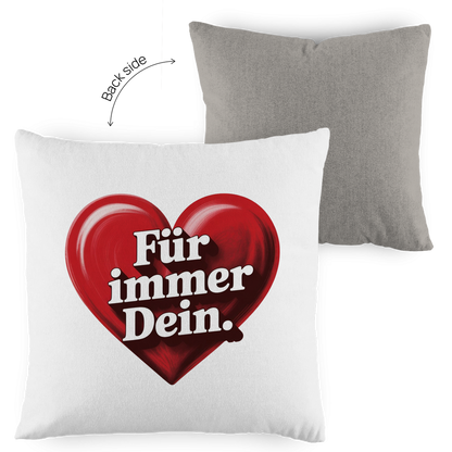 Kopfkissen zweifarbig „Für immer dein“ – Valentinstag Geschenk für Paare