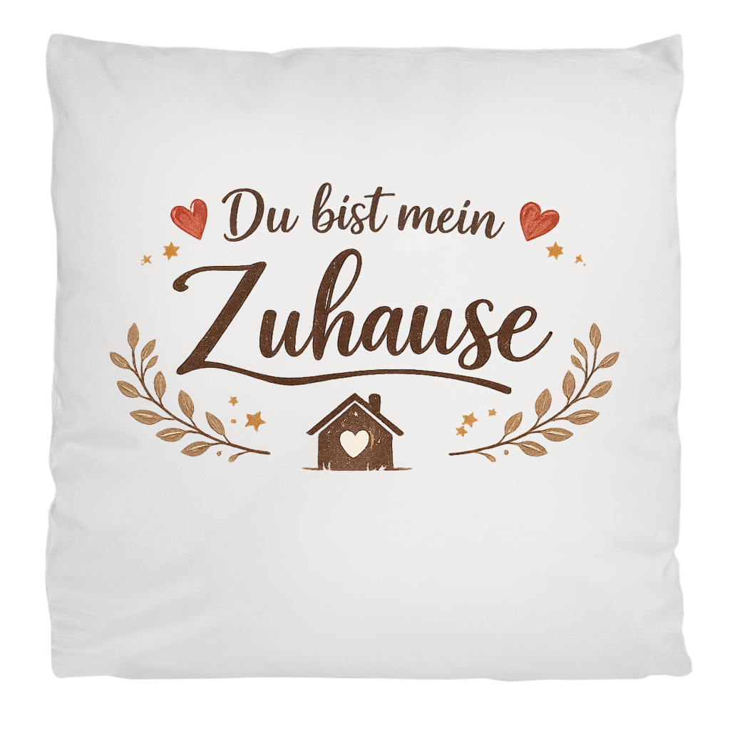 Flauschiges Kopfkissen „Du bist mein Zuhause“ – Kuscheliges Liebesgeschenk