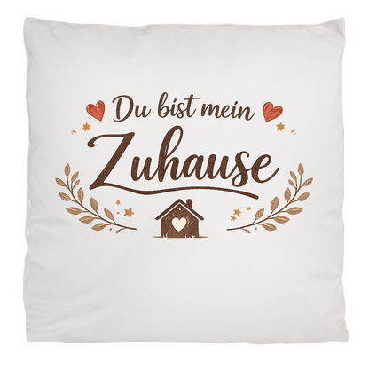 Flauschiges Kopfkissen „Du bist mein Zuhause“ – Kuscheliges Liebesgeschenk