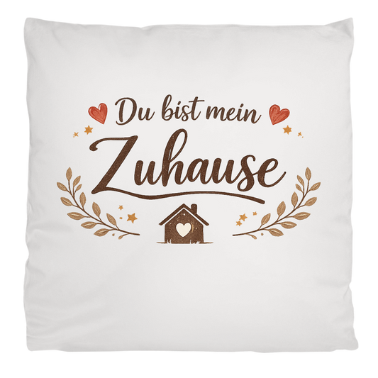 Flauschiges Kopfkissen „Du bist mein Zuhause“ – Kuscheliges Liebesgeschenk