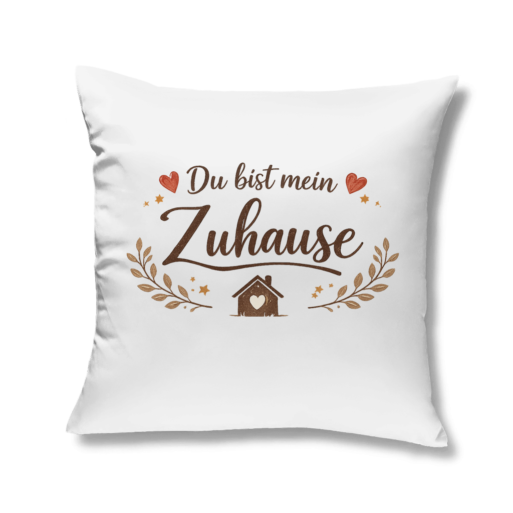 Romantisches Kopfkissen – „Du bist mein Zuhause“