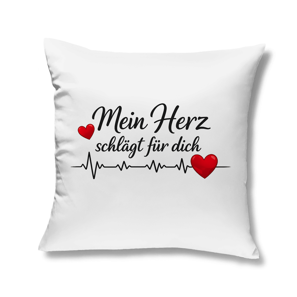 Dekokissen „Mein Herz schlägt für dich“ – Liebesgeschenk