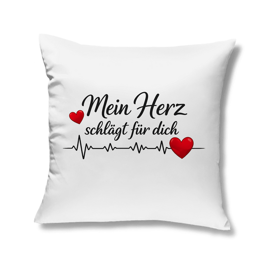 Dekokissen „Mein Herz schlägt für dich“ – Liebesgeschenk