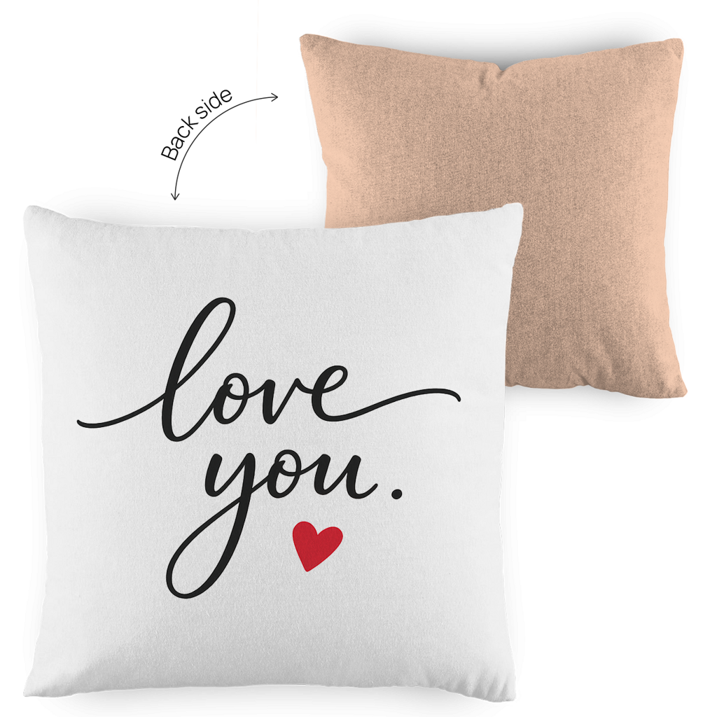 Kopfkissen zweifarbig „Love You“ – Romantisches Geschenk
