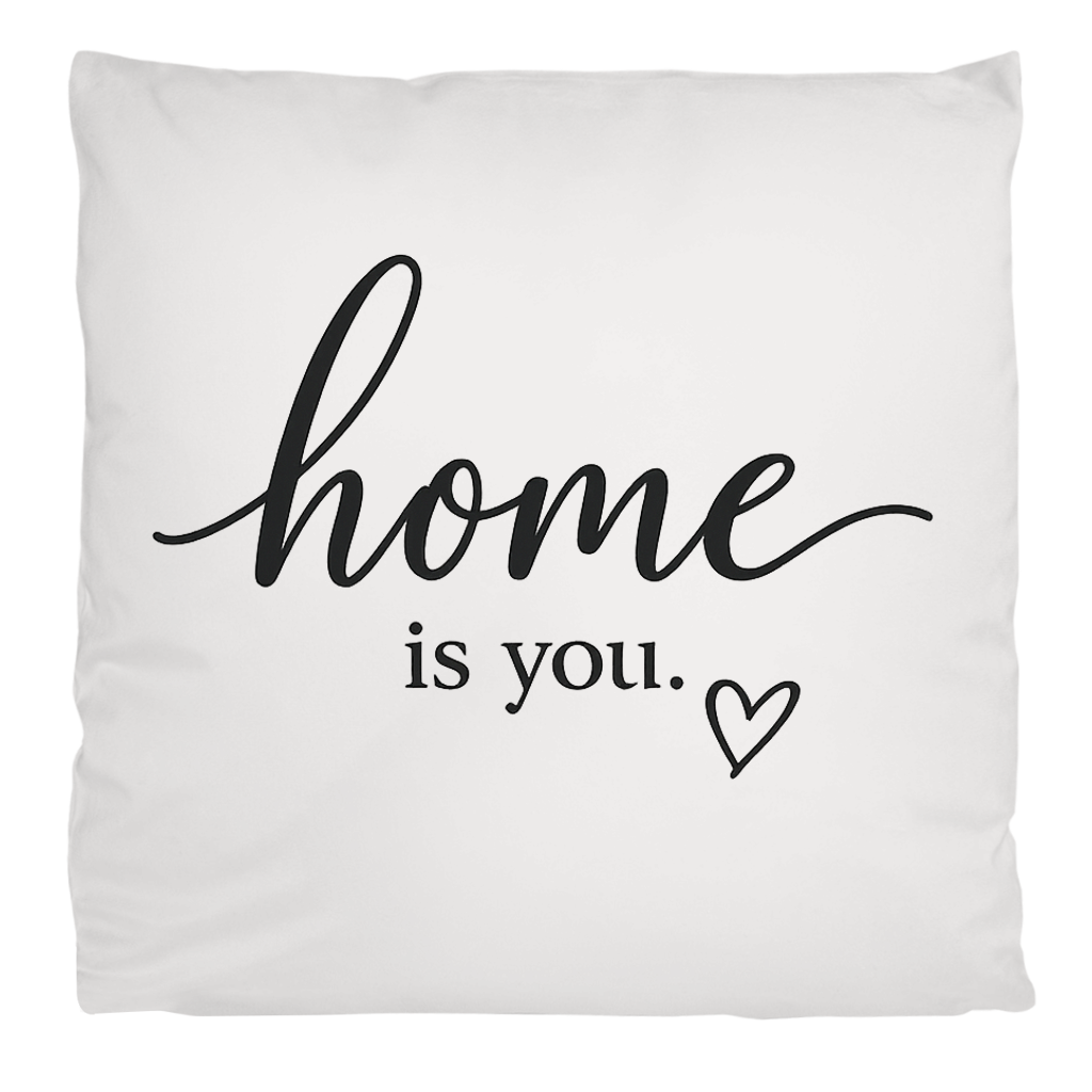 Flauschiges Kopfkissen „home is you“ – Kuscheliges Liebesgeschenk