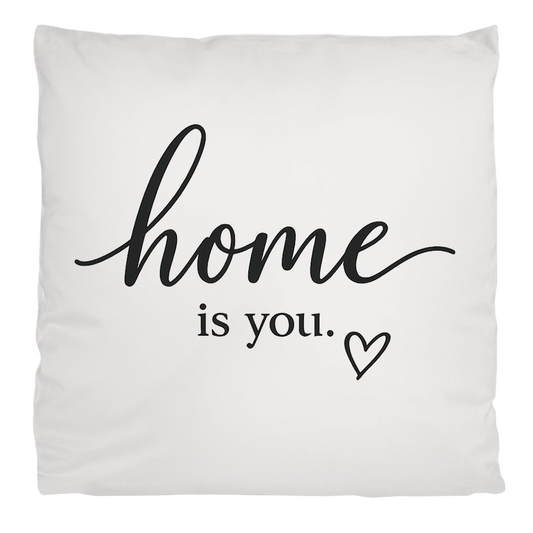Flauschiges Kopfkissen „home is you“ – Kuscheliges Liebesgeschenk