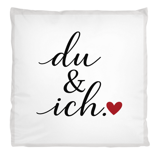 Flauschiges Kopfkissen „du und ich“ – Kuscheliges Liebesgeschenk