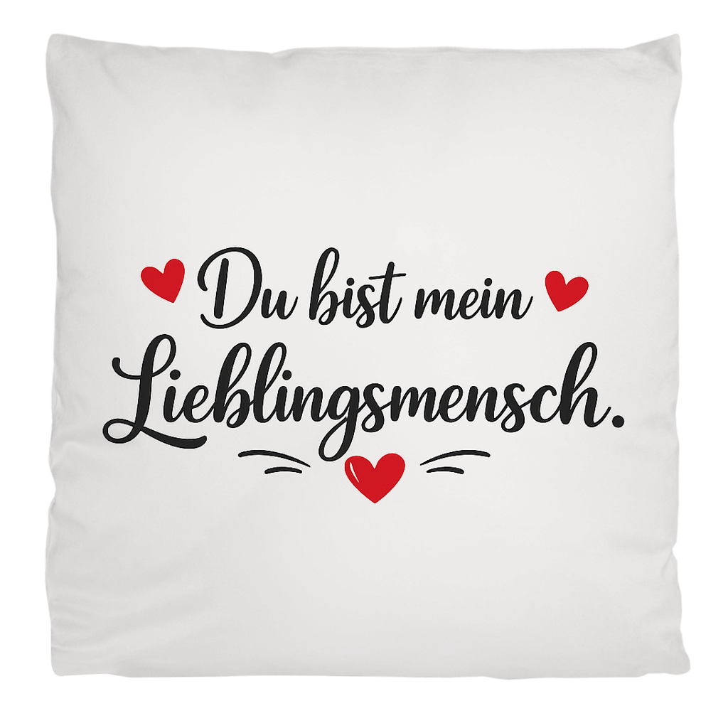 Flauschiges Kopfkissen „Du bist mein Lieblingsmensch“ – Kuscheliges Liebesgeschenk