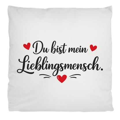 Flauschiges Kopfkissen „Du bist mein Lieblingsmensch“ – Kuscheliges Liebesgeschenk