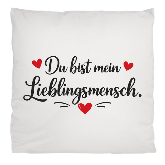 Flauschiges Kopfkissen „Du bist mein Lieblingsmensch“ – Kuscheliges Liebesgeschenk