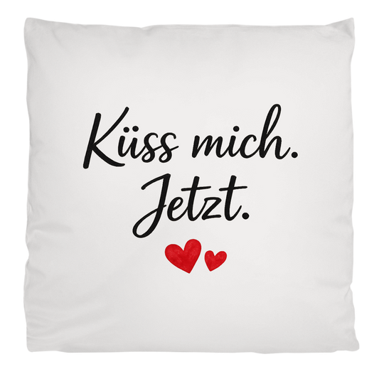 Flauschiges Kopfkissen „Küss mich jetzt“ – Freches Liebesgeschenk