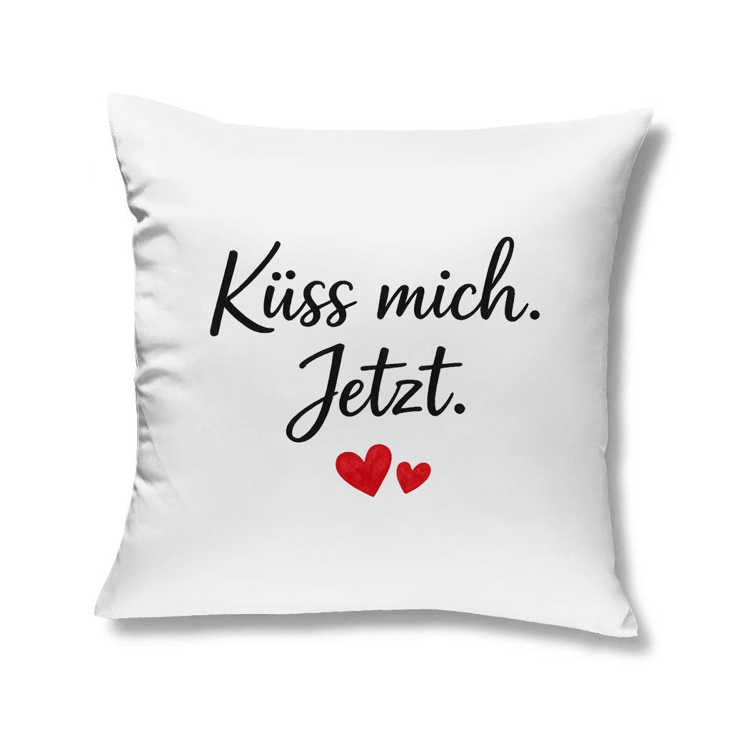 Kopfkissen „Küss mich jetzt“ – Freches Liebesgeschenk