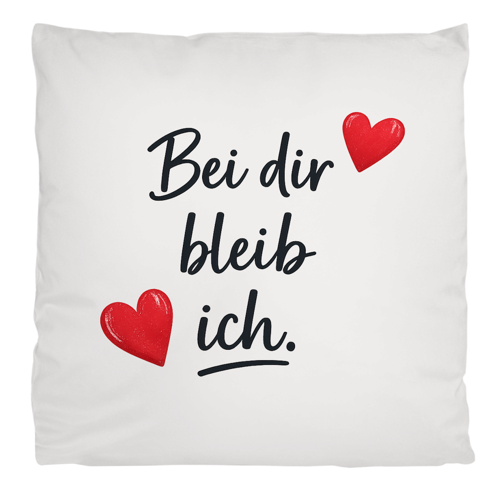 Flauschiges Kopfkissen „Bei dir bleib ich“ – Extra weich & kuschelig