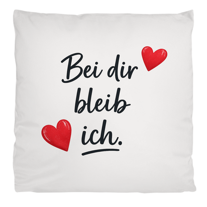 Flauschiges Kopfkissen „Bei dir bleib ich“ – Extra weich & kuschelig
