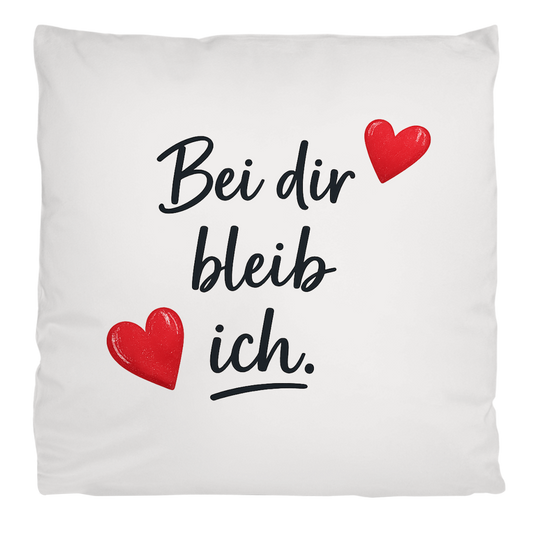 Flauschiges Kopfkissen „Bei dir bleib ich“ – Extra weich & kuschelig