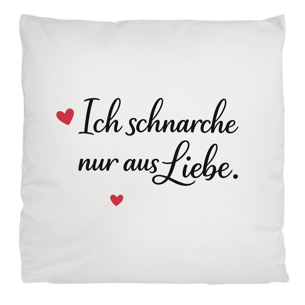 Flauschiges Kopfkissen „Ich schnarche nur aus Liebe“ – weich & kuschelig