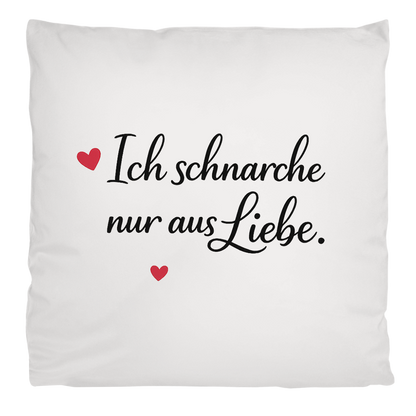 Flauschiges Kopfkissen „Ich schnarche nur aus Liebe“ – weich & kuschelig