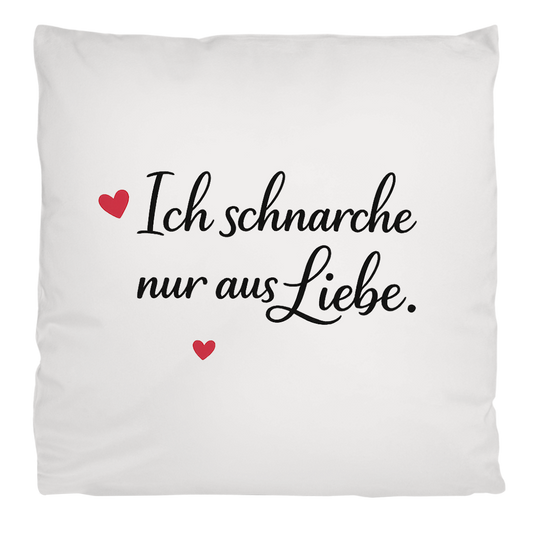 Flauschiges Kopfkissen „Ich schnarche nur aus Liebe“ – weich & kuschelig