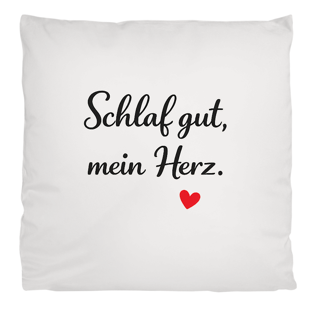 Flauschiges Kopfkissen „Schlaf gut, mein Herz“ – weich & kuschelig