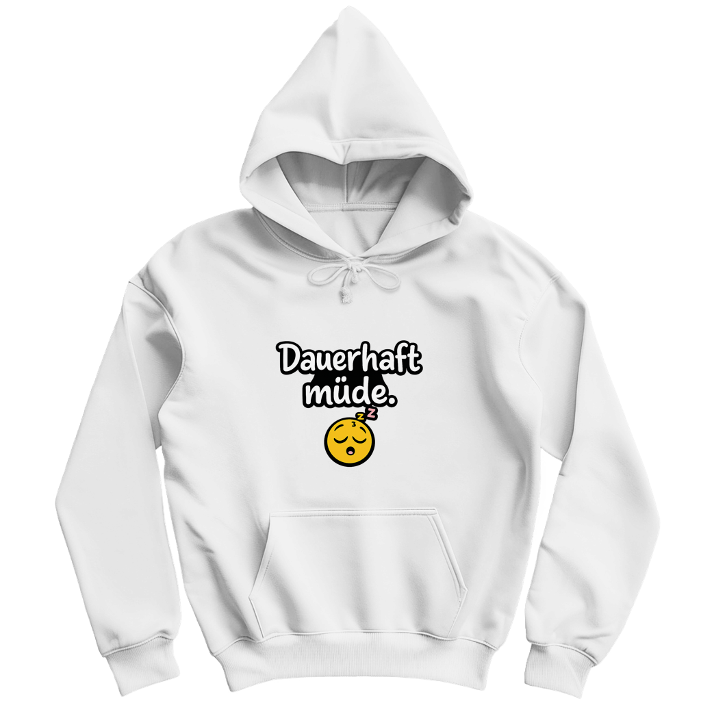 Herren Hoodie „Dauerhaft müde“ – Lustiger Spruch Hoodie für Alltag & Freizeit