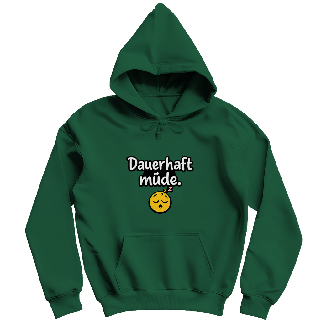 Herren Hoodie „Dauerhaft müde“ – Lustiger Spruch Hoodie für Alltag & Freizeit