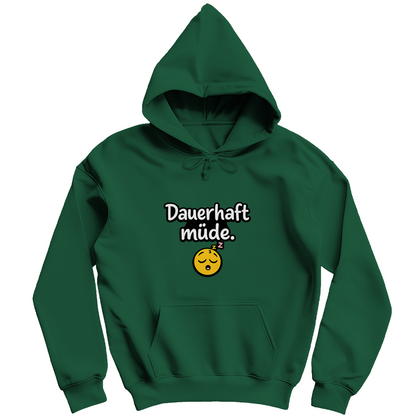 Herren Hoodie „Dauerhaft müde“ – Lustiger Spruch Hoodie für Alltag & Freizeit