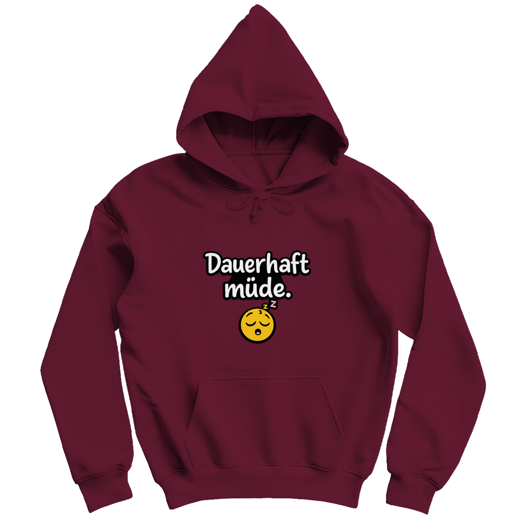 Herren Hoodie „Dauerhaft müde“ – Lustiger Spruch Hoodie für Alltag & Freizeit