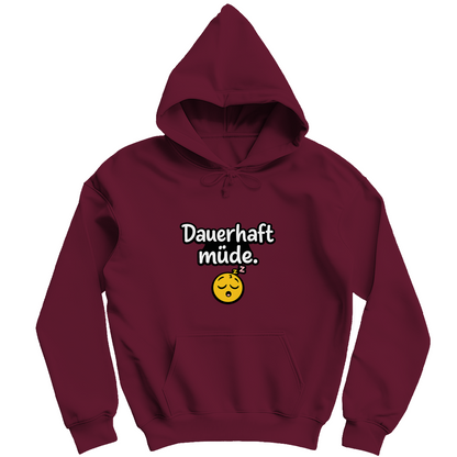 Herren Hoodie „Dauerhaft müde“ – Lustiger Spruch Hoodie für Alltag & Freizeit