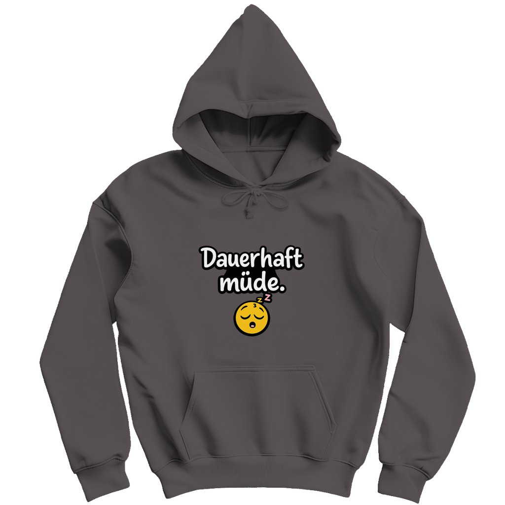Herren Hoodie „Dauerhaft müde“ – Lustiger Spruch Hoodie für Alltag & Freizeit