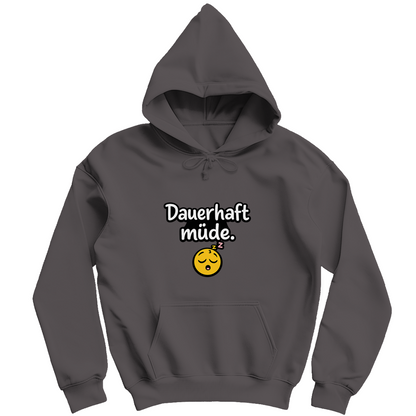 Herren Hoodie „Dauerhaft müde“ – Lustiger Spruch Hoodie für Alltag & Freizeit