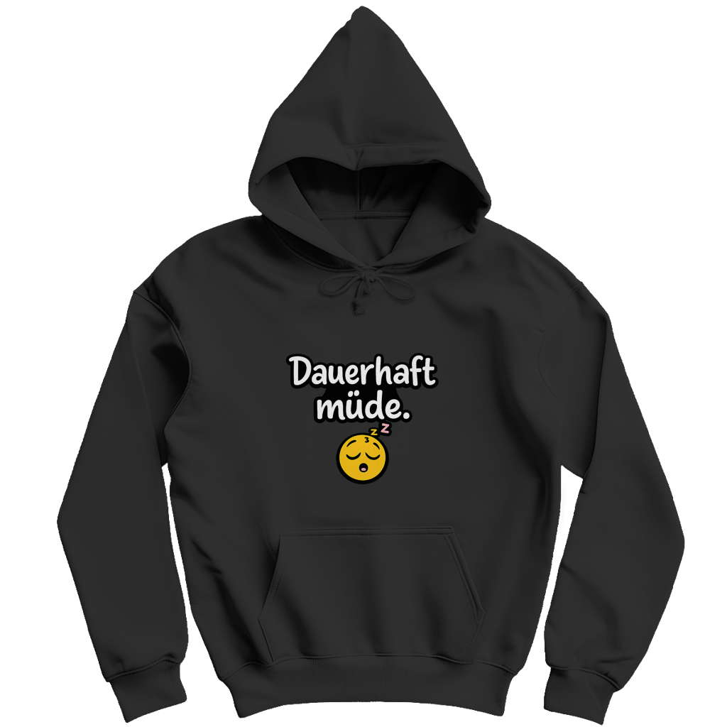 Herren Hoodie „Dauerhaft müde“ – Lustiger Spruch Hoodie für Alltag & Freizeit