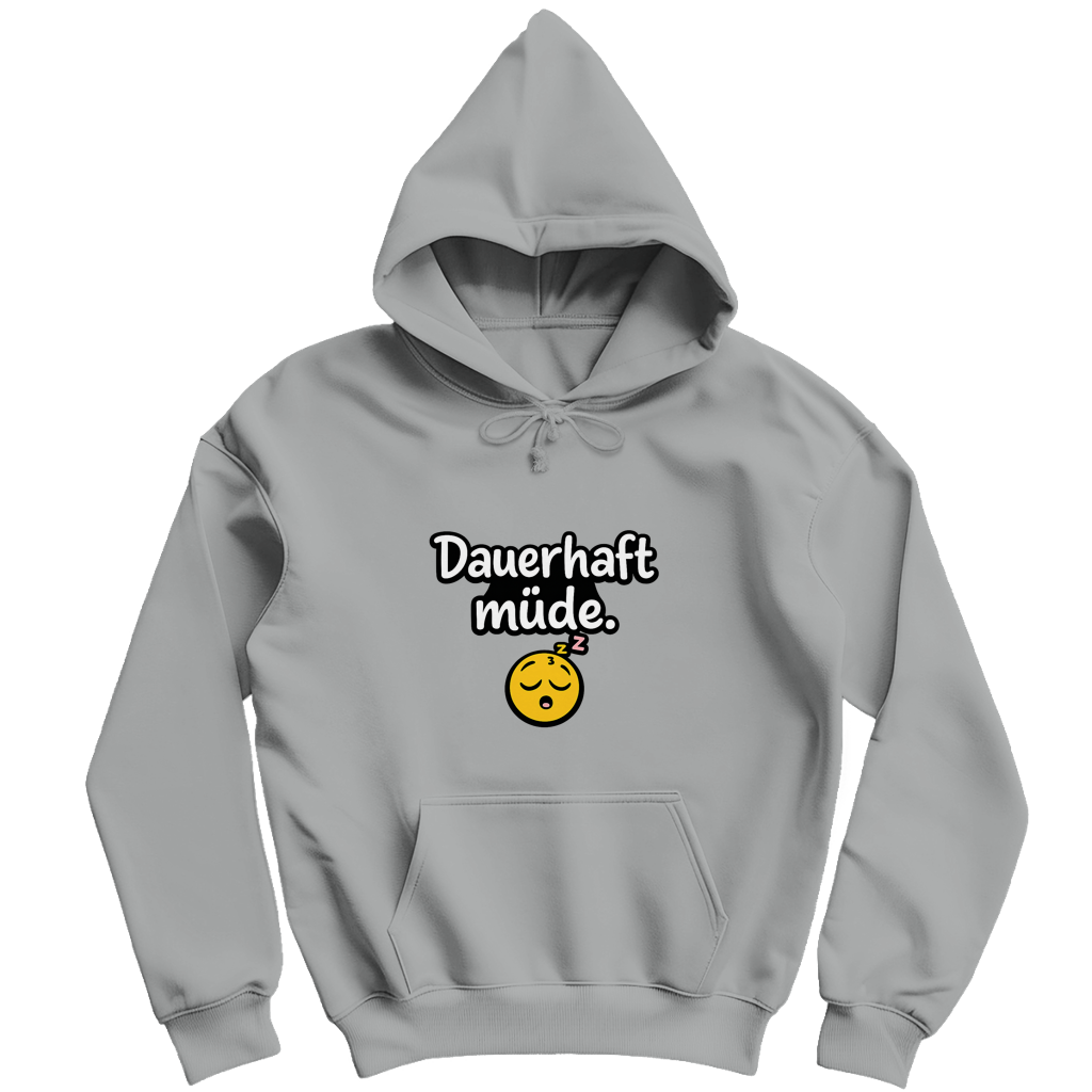 Herren Hoodie „Dauerhaft müde“ – Lustiger Spruch Hoodie für Alltag & Freizeit