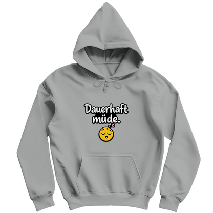 Herren Hoodie „Dauerhaft müde“ – Lustiger Spruch Hoodie für Alltag & Freizeit
