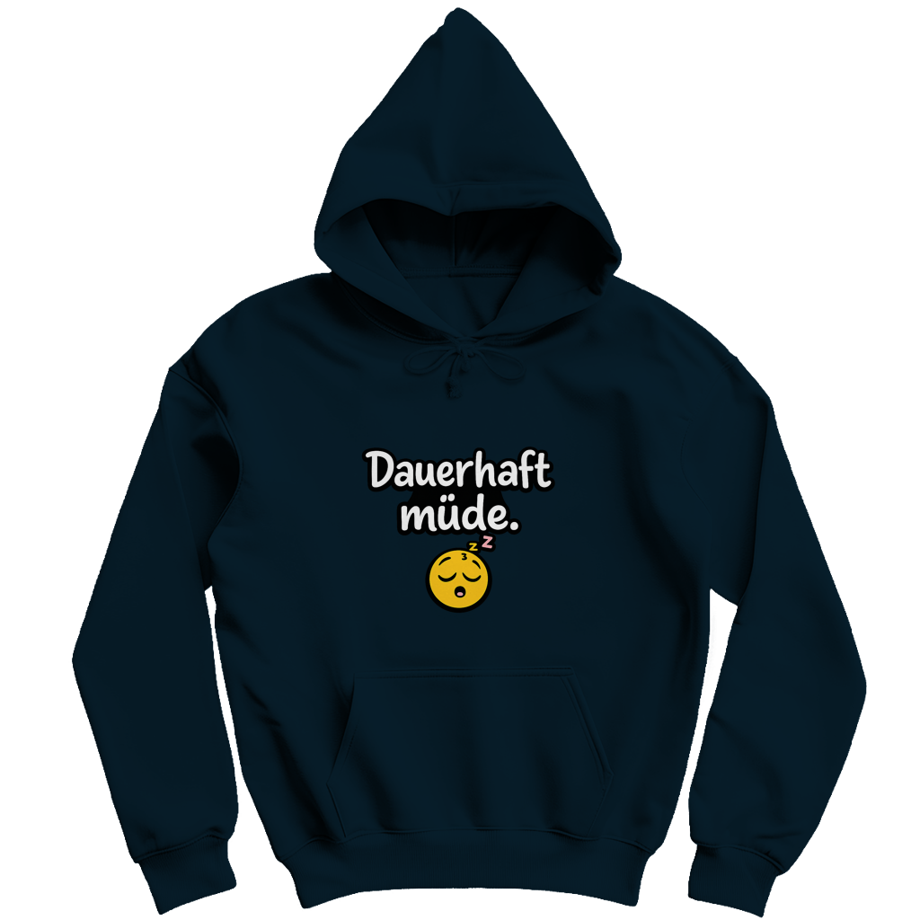 Herren Hoodie „Dauerhaft müde“ – Lustiger Spruch Hoodie für Alltag & Freizeit
