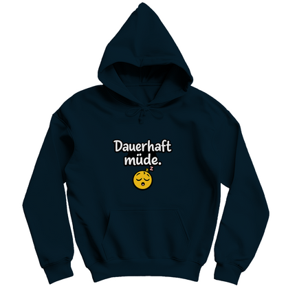 Herren Hoodie „Dauerhaft müde“ – Lustiger Spruch Hoodie für Alltag & Freizeit