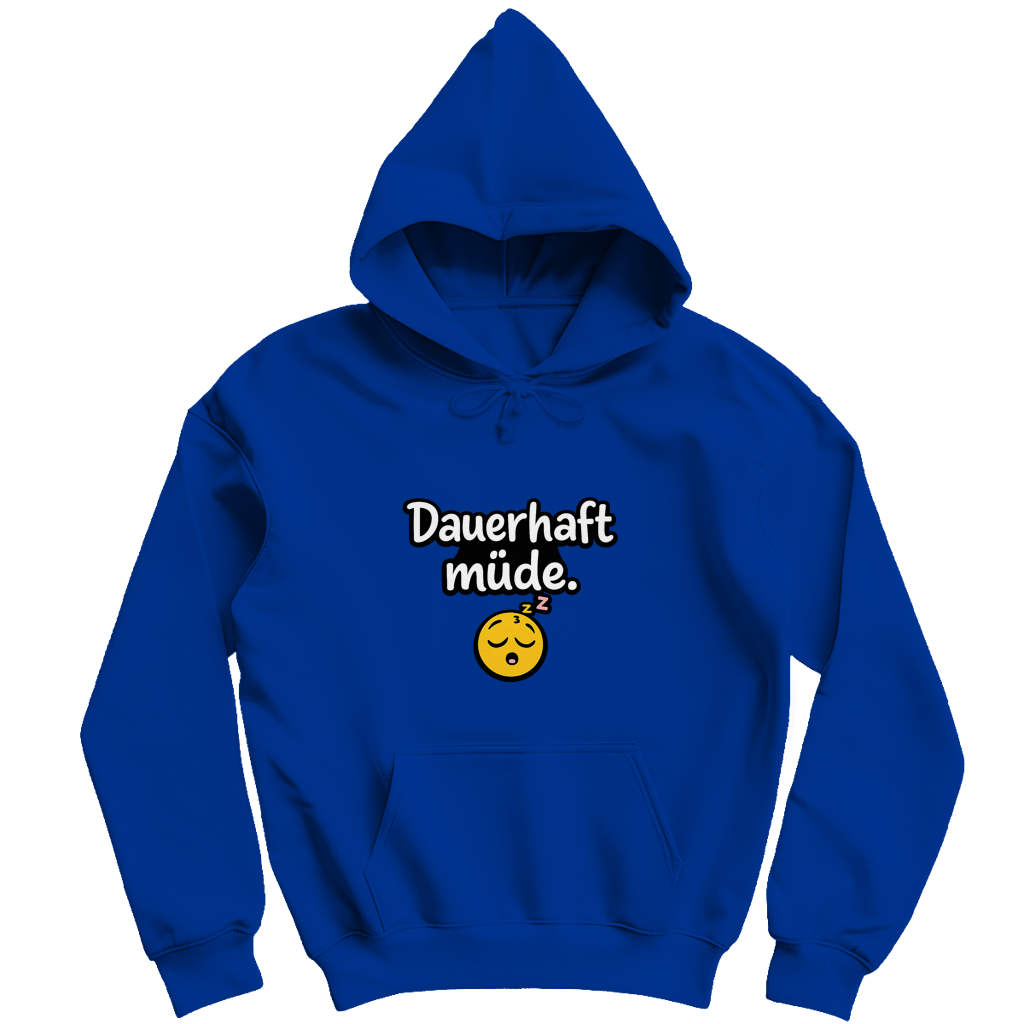 Herren Hoodie „Dauerhaft müde“ – Lustiger Spruch Hoodie für Alltag & Freizeit