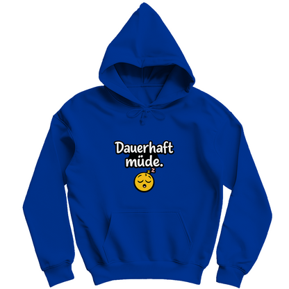 Herren Hoodie „Dauerhaft müde“ – Lustiger Spruch Hoodie für Alltag & Freizeit