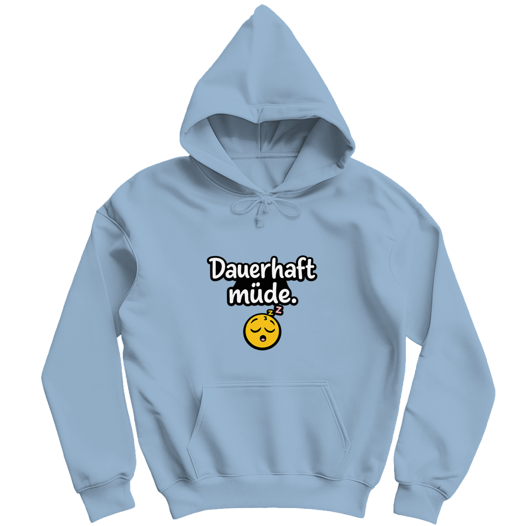 Herren Hoodie „Dauerhaft müde“ – Lustiger Spruch Hoodie für Alltag & Freizeit