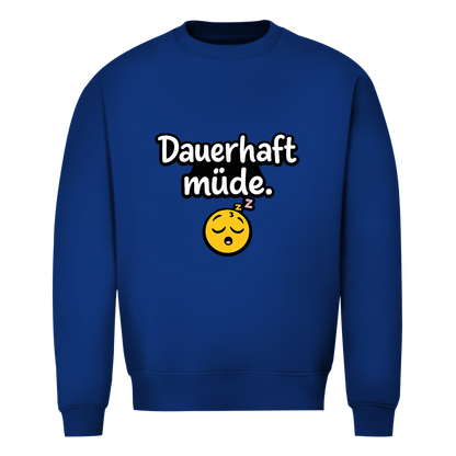 Herren Sweatshirt „Dauerhaft müde“ – Lustiger Spruch Sweatshirt für Alltag & Freizeit