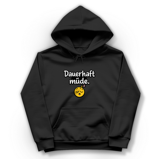 Damen Hoodie „Dauerhaft müde“ – Lustiger Spruch Hoodie für Alltag & Freizeit