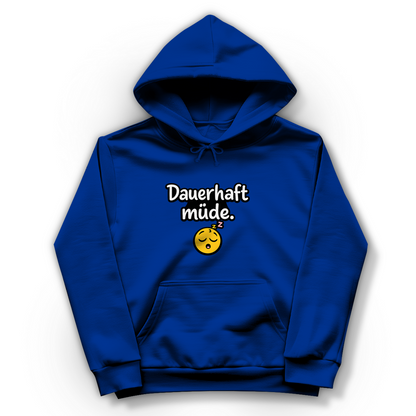 Damen Hoodie „Dauerhaft müde“ – Lustiger Spruch Hoodie für Alltag & Freizeit